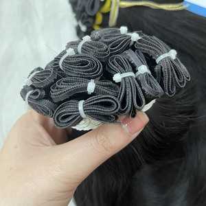 Extensiones de cabello de trama de genio invisible fino de cabello vietnamita Paquete de cabello humano crudo humano dibujado Doble - Product Image 4