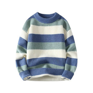 Pulls en maille pour hommes, tendance hivernale, coupe ample, couleur contrastée, option de logo personnalisé, 100% coton, anti-rétrécissement, vente en gros - Product Image 5