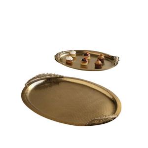 ถาดเสิร์ฟอาหารโลหะสไตล์ดั้งเดิมสำหรับตกแต่งโต๊ะในโรงแรมถาดเสิร์ฟของหวานหรือเค้กผลไม้ - Product Image 6