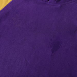 Sweat à capuche en chenille Omega unisexe, premium, 100% coton biologique, pull d'hiver, poche kangourou |   Manches raglan de couleur jaune vif - Product Image 5