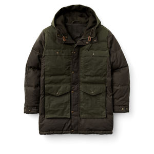 Vente en gros de parka de pêche et de chasse en toile garnie de longue fourrure veste imperméable d'hiver de haute qualité pour hommes - Product Image 1
