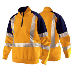 Alta visibilidad seguridad reflectante logotipo personalizado Hi Vis manga larga trabajo Polo al por mayor logotipo personalizado - Product Image 2