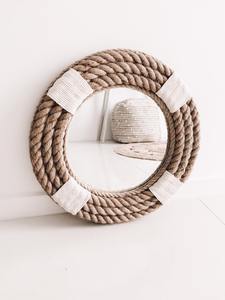 Handmade Low MOQ Vintage Wood and Resin Wall Decorative Round <b>Mirror</b> Customized Manufacturer Wholesaler - Product Image 5