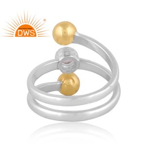 Best Selling Fine Sterling Silver Natural Crystal <b>Quartz</b> Gemstone Spiral <b>Ring</b> Custom Jewelry Manufacturer - Product Image 3