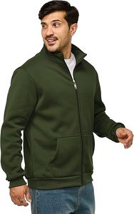 Sweat-shirts de pêche décontractés en polaire pour hommes de qualité supérieure, légers, à fermeture éclair, avec poches, pour le sport et les activités de plein air - Product Image 3