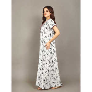 Chemise de nuit maxi Evolve pour femme en viscose Liva, tissu tissé super doux et confortable avec poche - Product Image 2