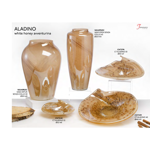 Vaso di fiori in vetro italiano di alta qualità dalla collezione di <span class=keywords><strong>Aladino</strong></span> decorazione per la casa in colore speciale miele bianco avventurina - Product Image 4
