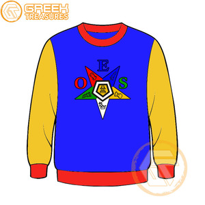 Orden personalizada de la estrella del Este Sudadera bordada de lana de algodón Suéter de alta calidad Ropa griega OES Sudaderas - Product Image 2