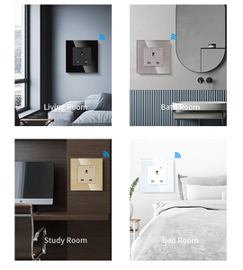 TAWOIA WiFi Smart Wall Socket Alexa & Google Home Panel de vidrio compatible con Tuya APP 13A Corriente nominal - Product Image 3