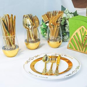 Unique Design Gold-Colored Polished Metal Cutlery Set Tabletop <b>Flatware</b> for Restaurants Low MOQ Supply in Indian Supplier - Product Image 3