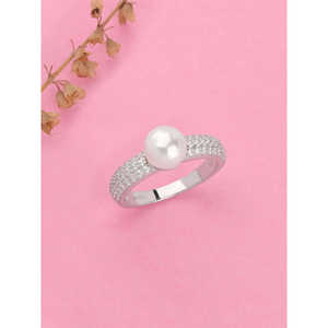 แหวนเงินมุกแท้หรูหราและหรูหราเป็นชิ้นเครื่องประดับที่สวยงาม - Product Image 3