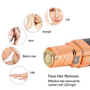 Mini Depiladora Eléctrica Negra, Recortadora de Vello Facial, Afeitadora y Pinza para Cejas para Mujer - Product Image 5