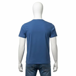 T-shirt pour homme à col rond imprimé anti-rides, mélange de coton doux, respirant, durable, décontracté, pour un usage quotidien, confortable, grande taille - Product Image 4