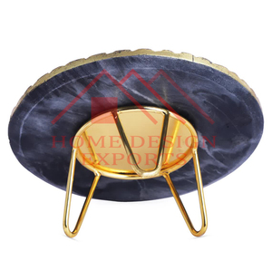 Soporte de metal con acabado dorado 2025 Soporte para servir pasteles de metal hecho a mano de último diseño a precio mayorista - Product Image 3