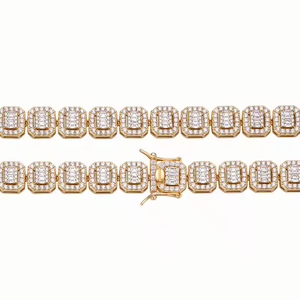 Collar de Cadena Estilo Tenis con Moissanita VVS y Plata 925, Joyería Hip Hop, 2/3/4 mm, Cadena de Diamantes Simulados que Pasa la Prueba del Diamante - Product Image 5