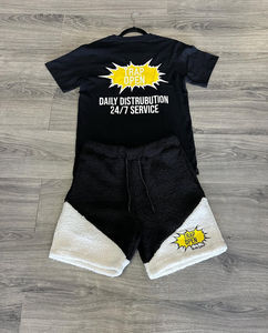 ชุดผ้าสั้น2ชิ้นชุดลำลองสีทึบสั้นที่น่าสนใจที่สุดพร้อมฉลากส่วนตัวสไตล์ใหม่ - Product Image 4