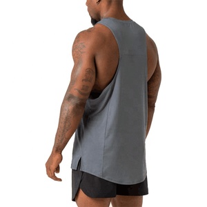 Camiseta Deportiva al por Mayor para Hombre, Camiseta sin Mangas de Verano, Ropa de Gimnasio de Elastano, Ajuste Muscular, Color Sólido, Algodón Premium, Spandex, Camiseta sin Mangas para Hombre - Product Image 4