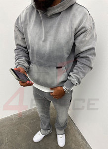 Sweat-shirt à capuche délavé au soleil personnalisé pour hommes, coton 400GSM, tendance, décontracté, pull, OEM, étiquette privée personnalisée, fournisseur d'usine - Product Image 4