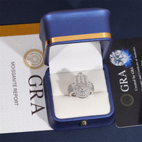 Bague en Argent Sterling 925 Prix de Gros, Sertie de Diamants Moissanite, Bijoux Hip Hop pour Hommes et Femmes
