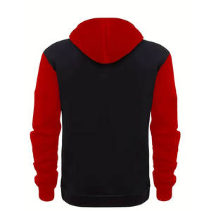 เสื้อฮู้ดสวมหัวแนวสปอร์ตลำลองสีพื้นซิปไตรมาสแบบปกติผ้าโพลีเอสเตอร์100% ยืดได้เล็กน้อยสำหรับกีฬากลางแจ้ง - Product Image 2