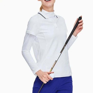 Chemises de travail en coton et polyester à col polo de golf pour femme avec design personnalisé 100% coton avec logo personnalisé RRI-PS-03 de haute qualité - Product Image 1