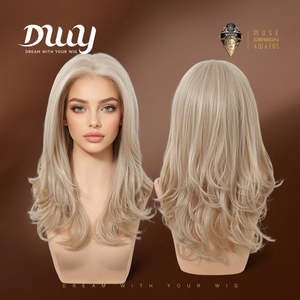 Lainey H-NEW Light Brown <b>Wig</b> 134 Free Parting Hand-Tied Top Top Middle Length with Glueless Synthetic Features Dwy 134 Color - Product Image 5