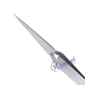 Pince à épiler droite d'extension de cils de type A en acier inoxydable de vente chaude qualité de salon avec pointe de fibre pour l'application de cils - Product Image 6