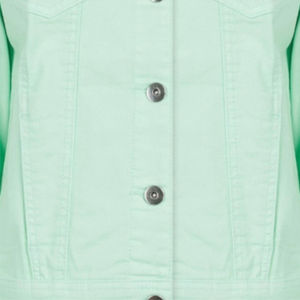 Chaqueta de Mezclilla Elástica para Mujer, Nueva, 100% Algodón, Alta Calidad, Color Verde Brillante, Moda Verano, Suave - Product Image 5