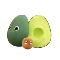 En gros, adorable peluche avocat douce et personnalisable, jouet en peluche de fruit démontable