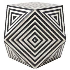 Artículos nuevos de alta calidad Taburete de nácar, mesa auxiliar con incrustaciones, mesa auxiliar moderna para sala de estar hecha a mano - Product Image 5