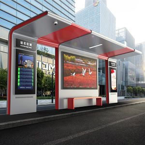 대기 벤치가있는 도시 거리 금속 에어컨 버스 쉘터 맞춤형 에어컨 버스 쉘터 - Product Image 3