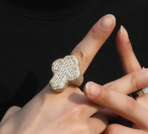 Anillo de Hip Hop Personalizado al por Mayor, Más Vendido, de Plata de Ley 925 con Incrustaciones de Moissanita, Joyería Unisex para Bodas y Fiestas, de la India - Product Image 3
