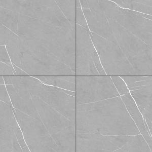 กระเบื้องพอร์ซเลนเคลือบเงาระดับพรีเมียมขนาด600x600ขนาด60x60นิ้วลายหินสีเทาอ่อนสำหรับปูพื้น - Product Image 2