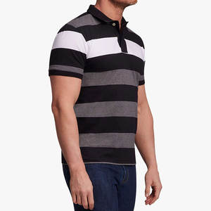 Polos de hombre de talla grande de algodón 100% al por mayor, diseño liso personalizado, precio de fábrica, tejido de punto de secado rápido, ajuste de gran tamaño - Product Image 2