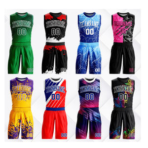 Ensemble d'uniformes de basket-ball pour hommes sur mesure en gros, respirant, à séchage rapide, maillot de basket-ball imprimé - Product Image 2