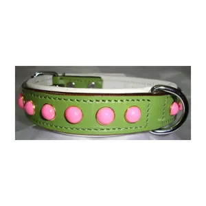 Bulk Supplier Premium Quality Skin Friendly Leather Designer Stainless Steel Hook Dog Collars From India