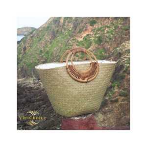 Bolso de Playa Grande de Verano, Tejido a Mano con Ratán Natural, de Alta Calidad, Duradero, Impermeable, Ecológico, Ajustable y Antideslizante - Product Image 3