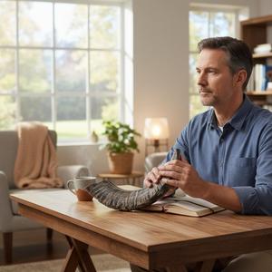 Cuerno de Shofar de Carnero Natural Pulido - Decoración Religiosa Ecológica para el Hogar de Alta Calidad - Product Image 3