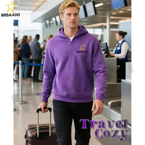 เสื้อสเวตเตอร์แบบสวมศีรษะมีฮู้ดสำหรับผู้ชายเสื้อฮู้ดขนแกะแขนยาวเสื้อกีฬาแบบลำลอง - Product Image 3