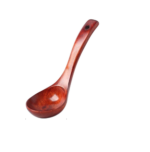 Grande cuillère Kemu en bois, restaurant, camping, écologique, bouche ronde, cuillère à nouilles Lamian, outils de cuisine - Product Image 3