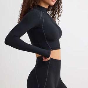 Haut de yoga sans couture respirant et léger pour femme avec extensibilité quadridirectionnelle pour la gym, la course et le fitness quotidien – Haut de sport actif - Product Image 5