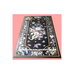 Black Marble Handmade Antique Inlay Table Tops - Product Image 1