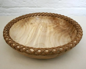 Bol à servir en bois de manguier avec poignée en cuir, finition naturelle, prix abordable, design avec finition polie, pour la maison, l'hôtel et la restauration - Product Image 1