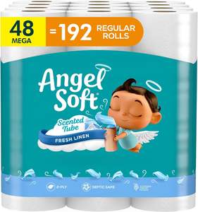 Papier toilette Angel Soft avec parfum de linge frais, tube, 48 méga rouleaux = 192 rouleaux standard - Product Image 2