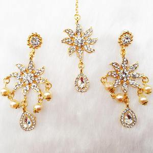 Ensemble de collier de mariée de luxe, couleur, cristal, strass, classique, mariage, fiançailles, cadeau, design floral, ensembles de bijoux - Product Image 2