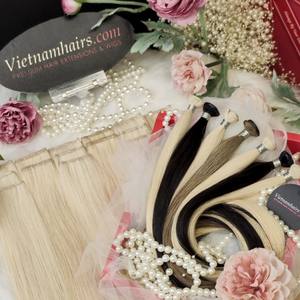 Pour les cheveux vietnamiens vierges Remy de haute qualité, cuticule complète, nombreuses couleurs, fabriqué en gros, naturel et droit, Vietnam - Product Image 1