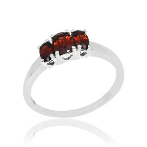 Anillo de piedra de Topacio Azul de eternidad de Plata de Ley 925 de lujo para joyería de regalo de mujer - Product Image 3