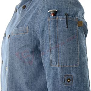 Vintages-Styles Denims-jeans Hommes Manteaux de chef à manches longues Uniformes & Vestes - Product Image 4