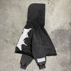 OEM & ODM Streetwear personnalisé en détresse recadrée voyage cordon unisexe surdimensionné lavage à l'acide femmes hommes sweatshirts de haute qualité - Product Image 1