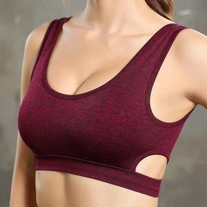Low Price Top Selling 100% Polyester Fitness Women Sexy Sports <b>Bra</b> / Fitness Breathable Solid Gym Running Sports <b>Bra</b> - Product Image 4